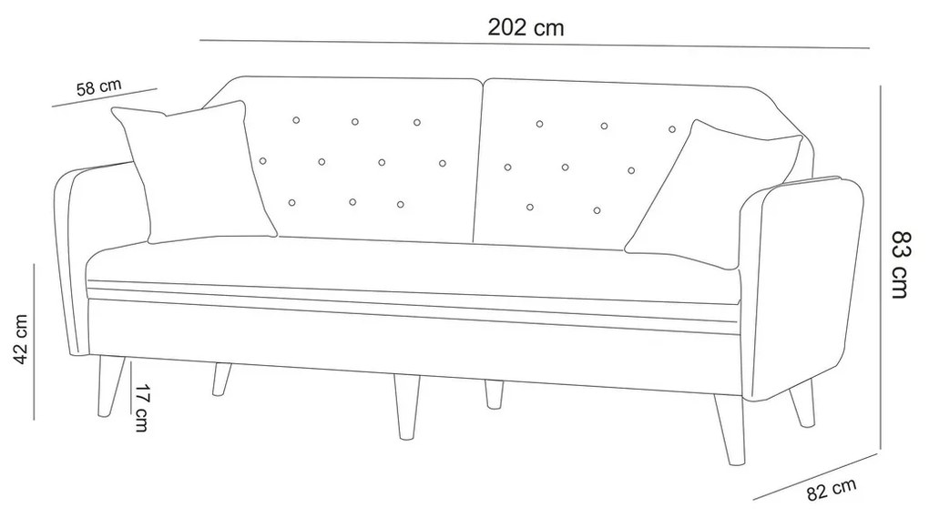 Sofa rozkładana Terra Grey