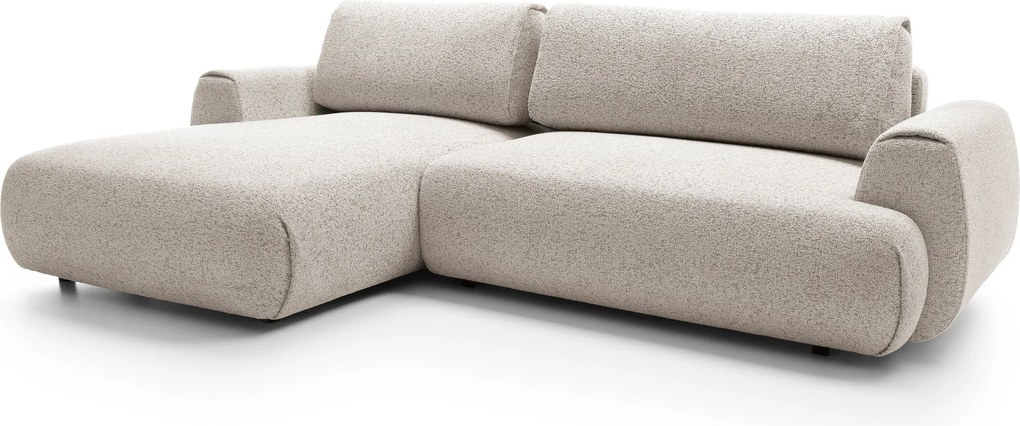 Masseno Narożnik ZEST z funkcją spania i pojemnikiem na pościel Narozniki L, Rozkładana sofa - Szary, PUENTE 09