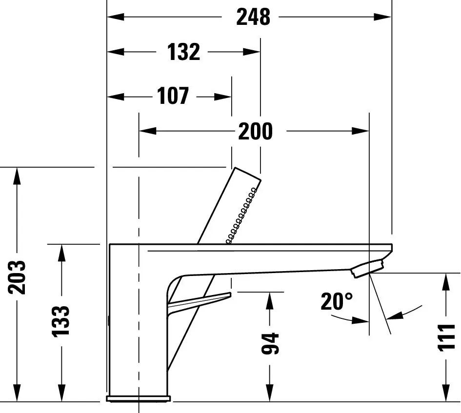 3-otworowa bateria wannowa Duravit Wave