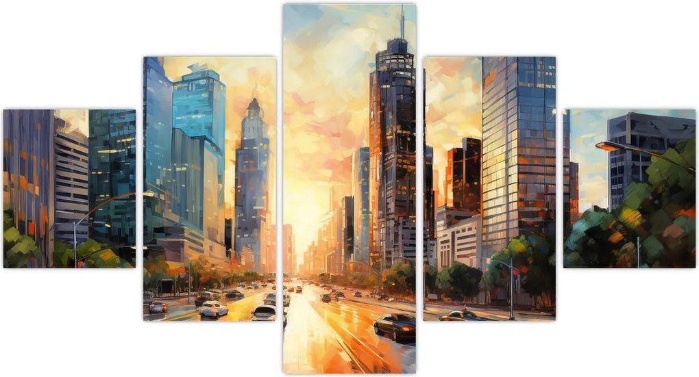 Obraz - Malowanie miasta (125x70 cm)