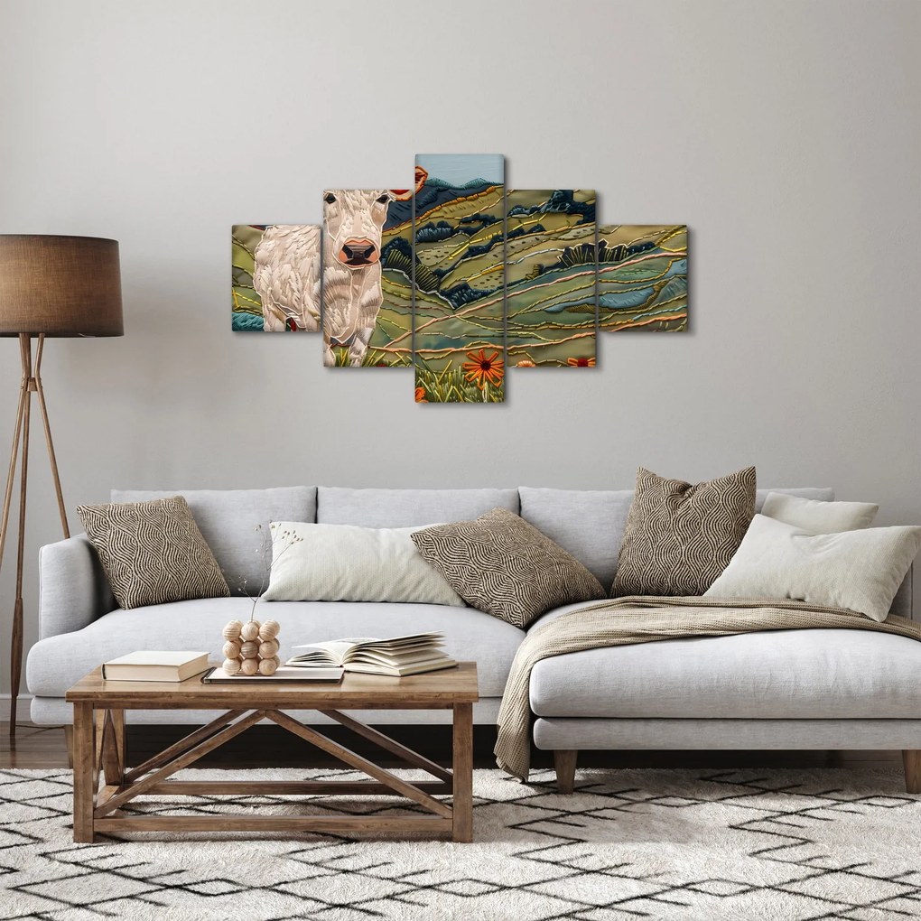 Obraz - Imitacja dzianego motywu (125x70 cm)