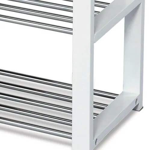 Półka na buty 4 piętra, biały, 80 x 30 x 73 cm, 4 piętra