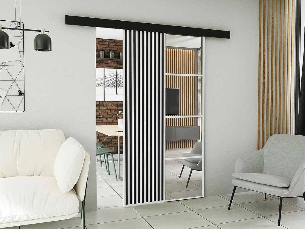 Drzwi przesuwne z maskownicą MOLI 100 biały