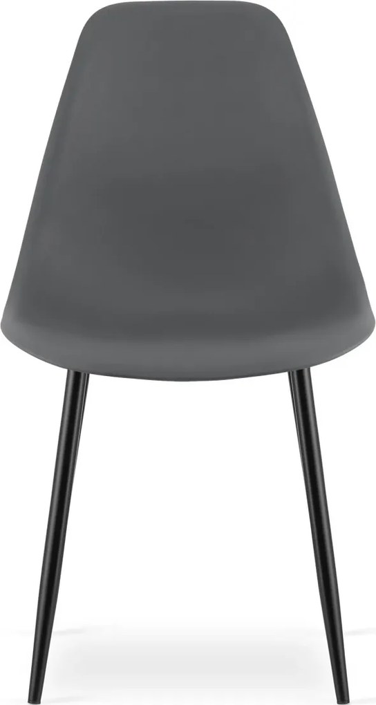 Krzesło OSAKA ciemnoszare z czarnymi nogami