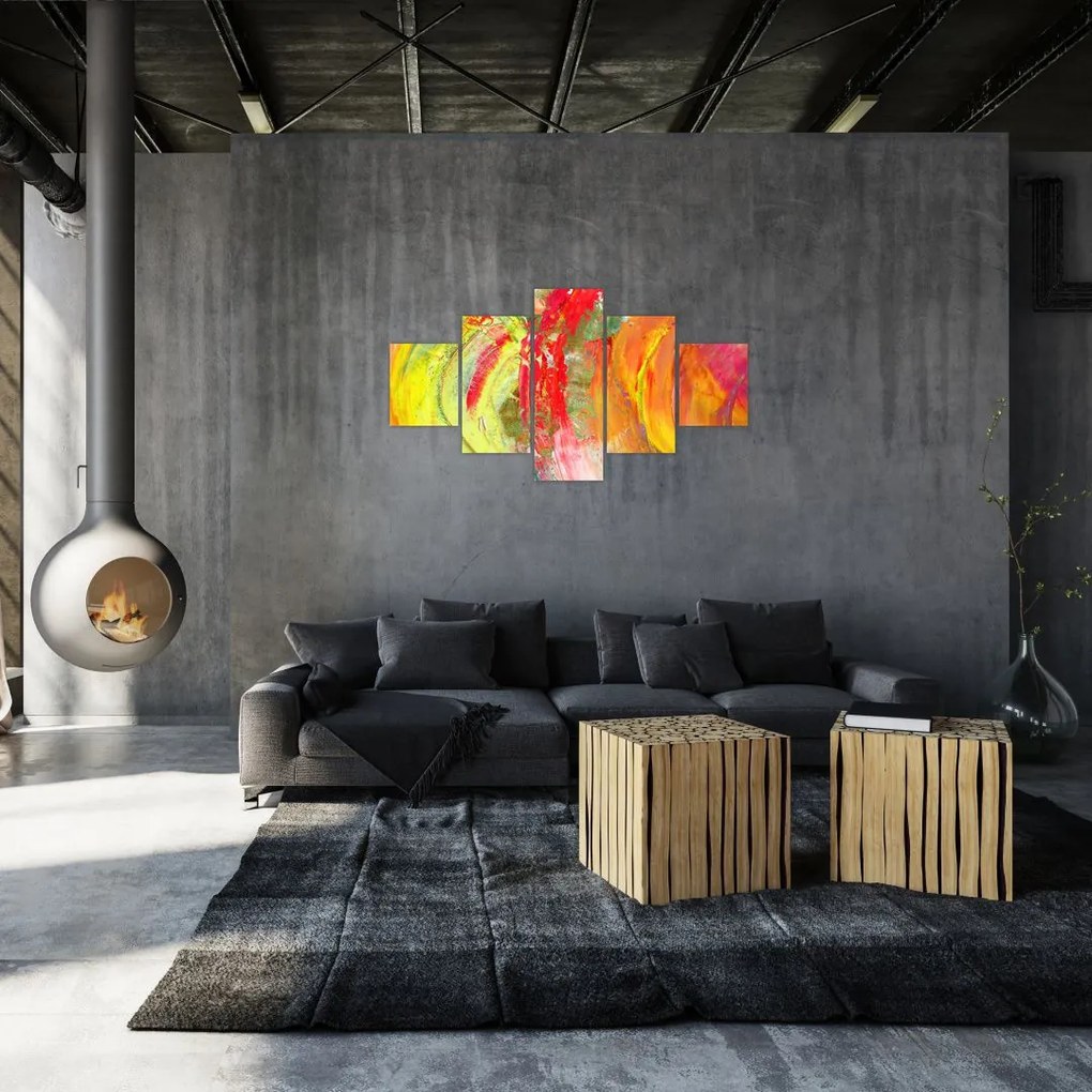 Obraz abstrakcji - malarstwo (125x70 cm)