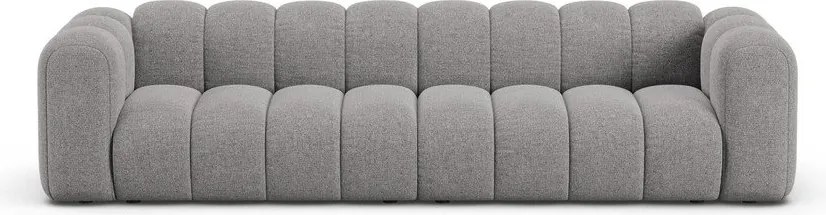 Szara sofa z tkaniny szenilowej 290 cm Lupine – Micadoni