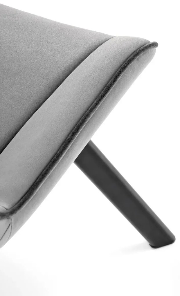 Krzesło tapicerowane K520 VELVET szare obracane HALMAR