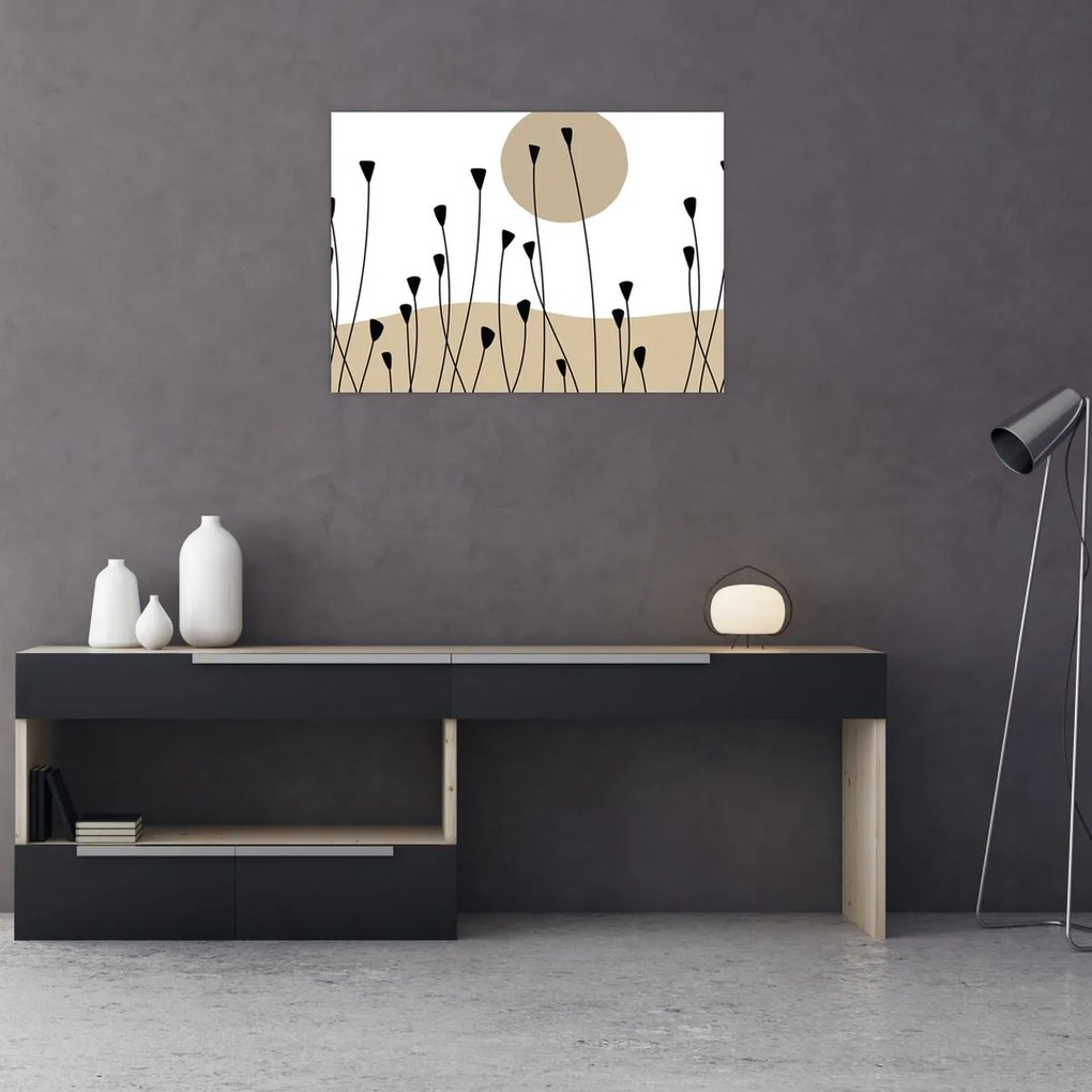 Obraz na szkle - Łąka graficzna N⁰2 (70x50 cm)