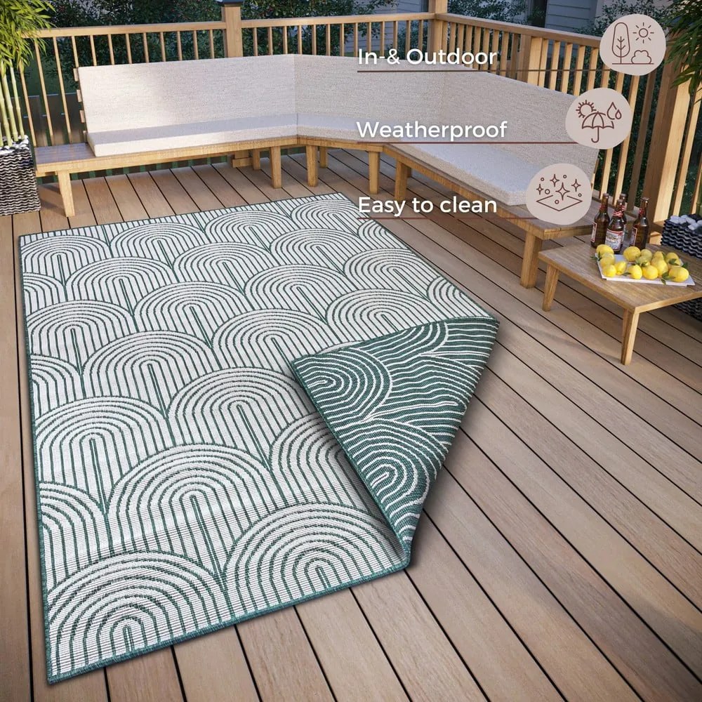 Zielony dywan odpowiedni na zewnątrz 80x150 cm Pangli Green – Hanse Home