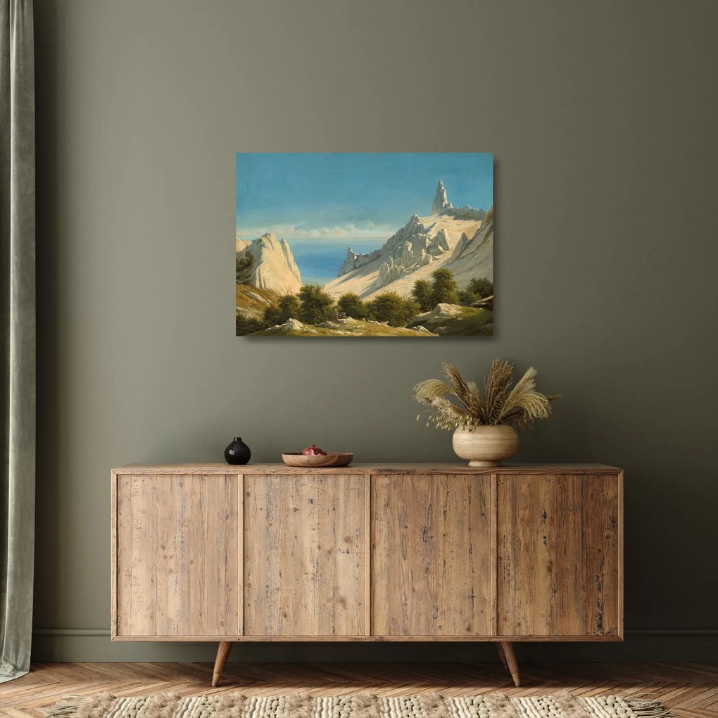 Obraz na szkle - Georg Emil Libert, View of Sommerspiret, the Cliffs of Møn, reprodukcje (70x50 cm)