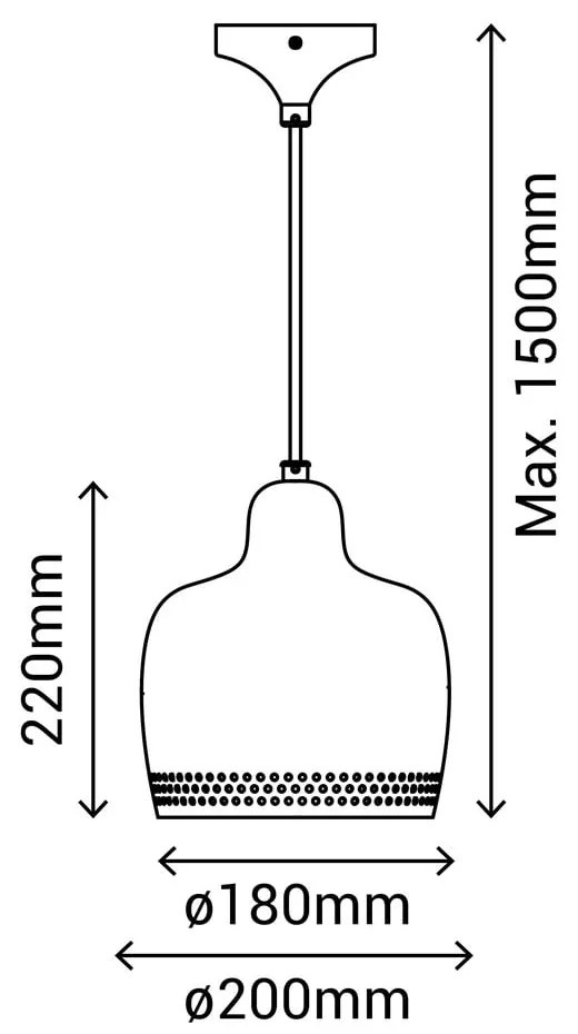 Niebieska lampa wisząca SULION Isa, wys. 150 cm