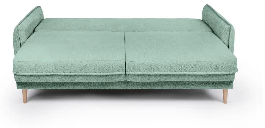 Zielona rozkładana sofa z materiału bouclé 215 cm Patti – Bonami Selection