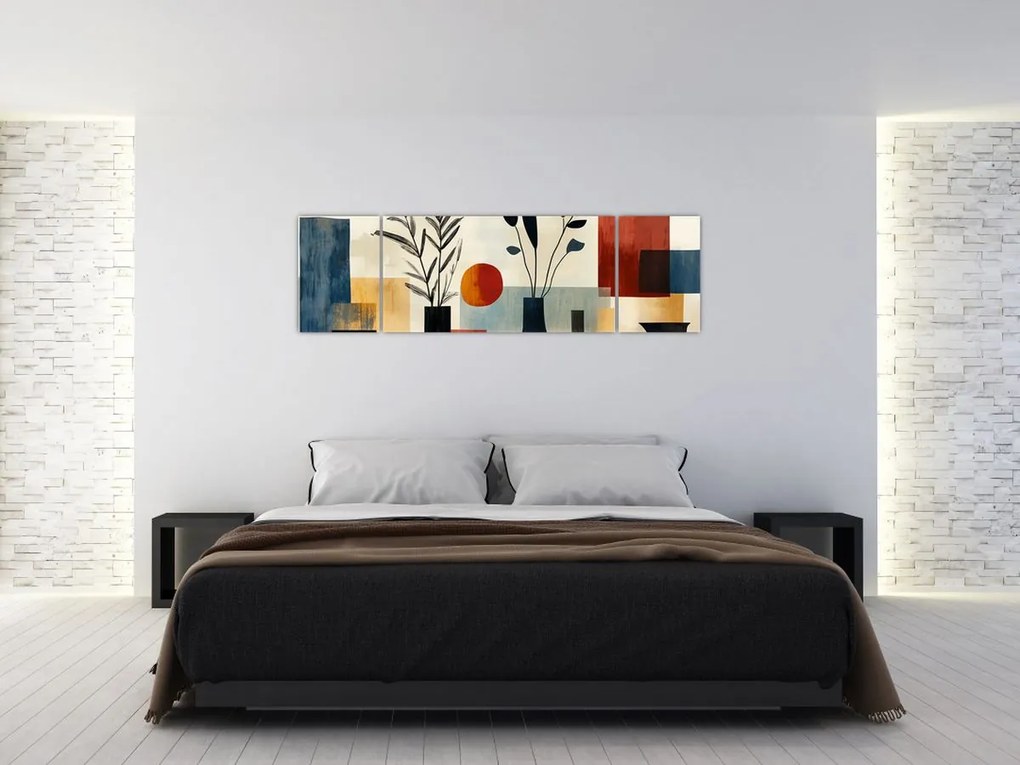 Obraz - Kubistyczne wazony (170x50 cm)