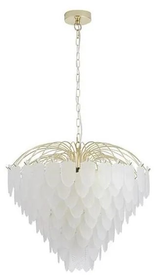 Searchlight 48970-10SB - Żyrandol na łańcuchu FEATHER 10xE14/60W/230V