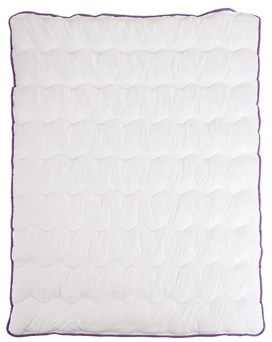 Całoroczna kołdra pikowana STELLA LAVENDER 140x200 cm, biała