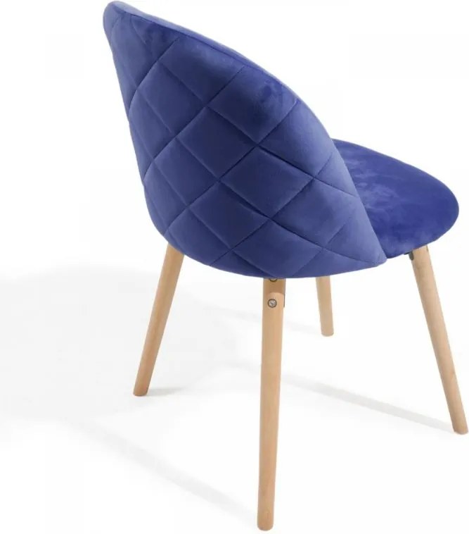 MIADOMODO Zestaw krzeseł do jadalni, kr. niebieski, 4 szt.