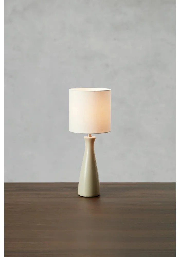 Kremowa lampa stołowa z tekstylnym kloszem (wysokość 42 cm) Birillo – Markslöjd