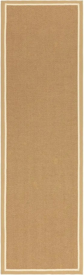 Chodnik z juty dwustronny/tkany ręcznie w naturalnym kolorze 68x240 cm Bordo Herringbone Linen – Asiatic Carpets