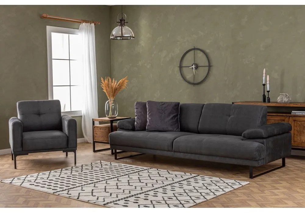 Antracytowa sofa 239 cm Mustang – Balcab Home