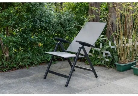 AVANTAGE mocca - aluminiowy fotel ogrodowy z funkcją rozkładania