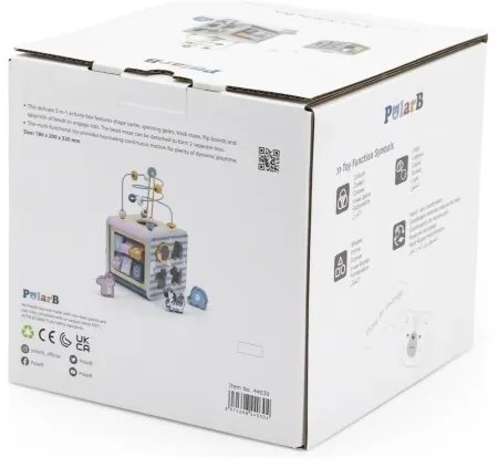 Viga polarb activity box drewniane edukacyjne centrum gier 5w1 kostka