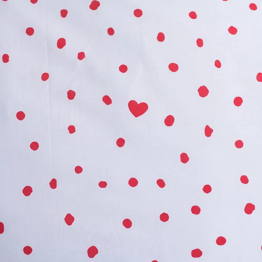 Czerwona/biała bawełniana pościel dziecięca jednoosobowa 140x200 cm Mickey and Minnie "Love" – Jerry Fabrics