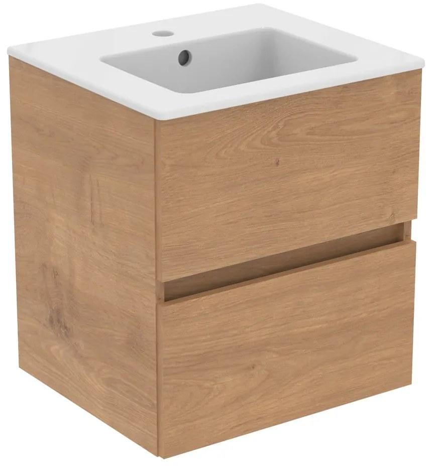 Wisząca szafka pod umywalkę w dekorze dębu 50x55 cm Eurovit+ – Ideal Standard