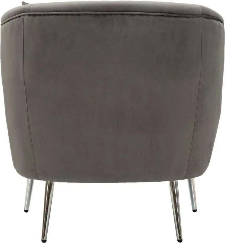 Szary aksamitny fotel Silvery – Mauro Ferretti