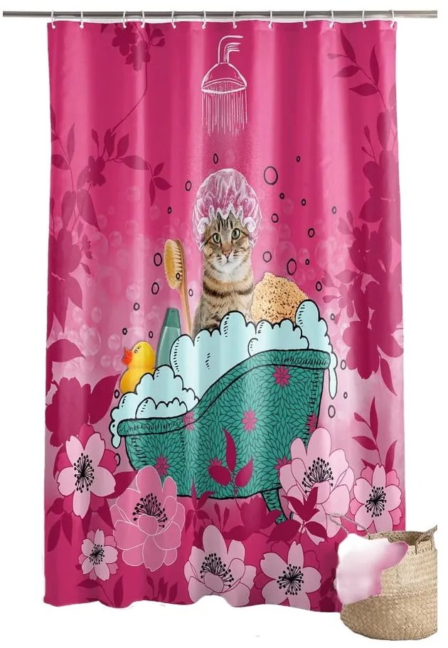 Zasłona prysznicowa 180x200 cm Chatibulle – douceur d'intérieur