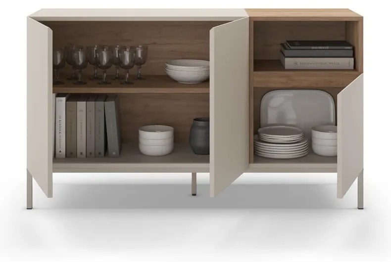 Kremowa komoda 140x80 cm Cailin – Marckeric