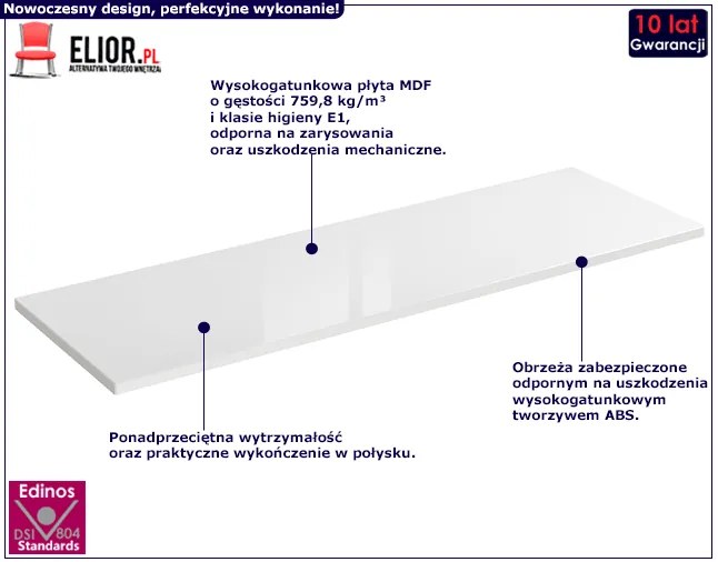 Prostokątny blat łazienkowy B3-F16