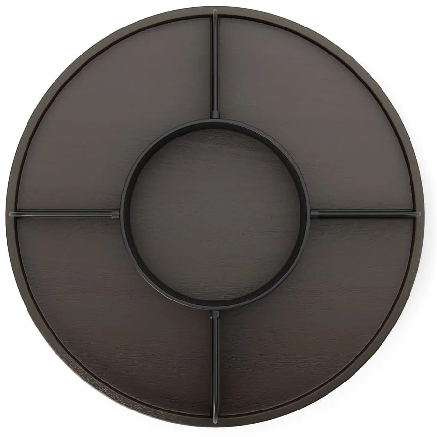 Czarny drewniany obrotowy organizer łazienkowy na kosmetyki Bellwood – Umbra