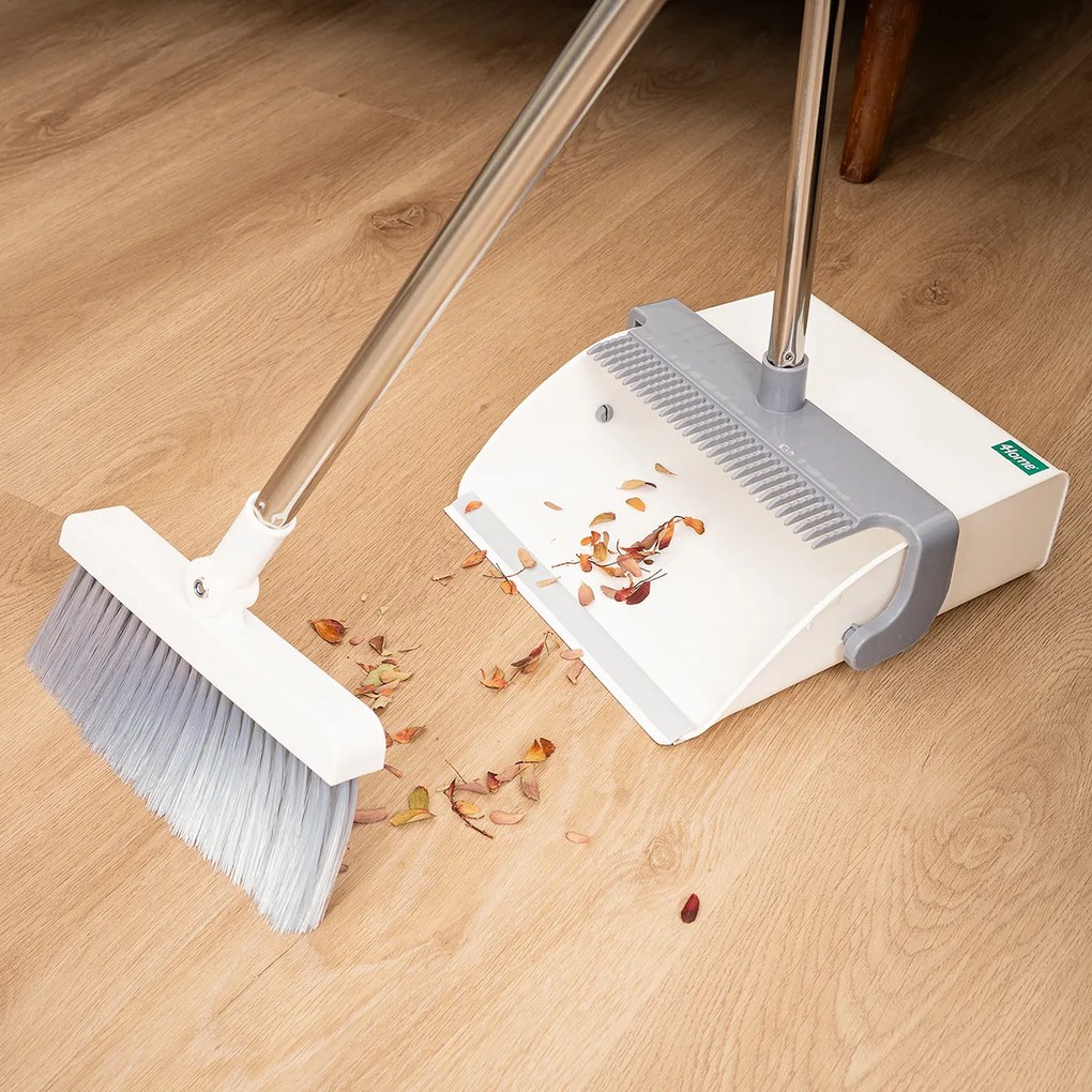 4Home Miotła ze śmietniczką na drążku Leniuch