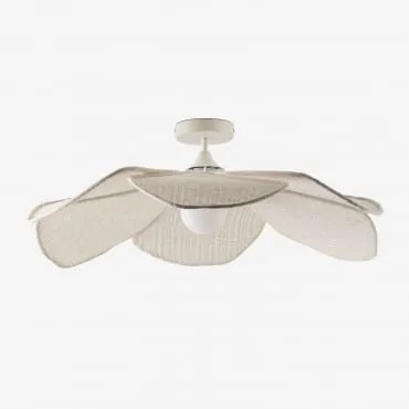 Lampa Sufitowa Benavid Ø75 Cm & Len I Bawełna Kremowa - Sklum