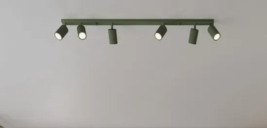 Oliwkowa sześciopunktowa lampa sufitowa - D304-Melson