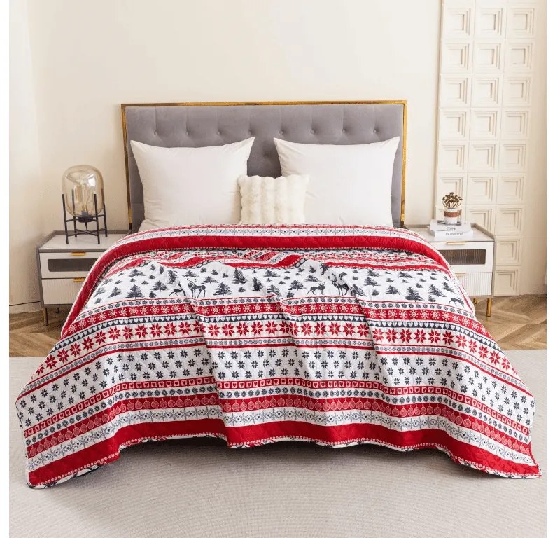 Narzuta na łóżko TWINKLE CHRISTMAS, kolorowy Rozmiar: 170 x 210 cm