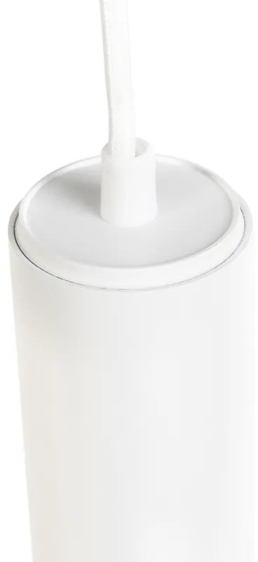 Designerska lampa wisząca biała - Tuba Small Nowoczesny Oswietlenie wewnetrzne