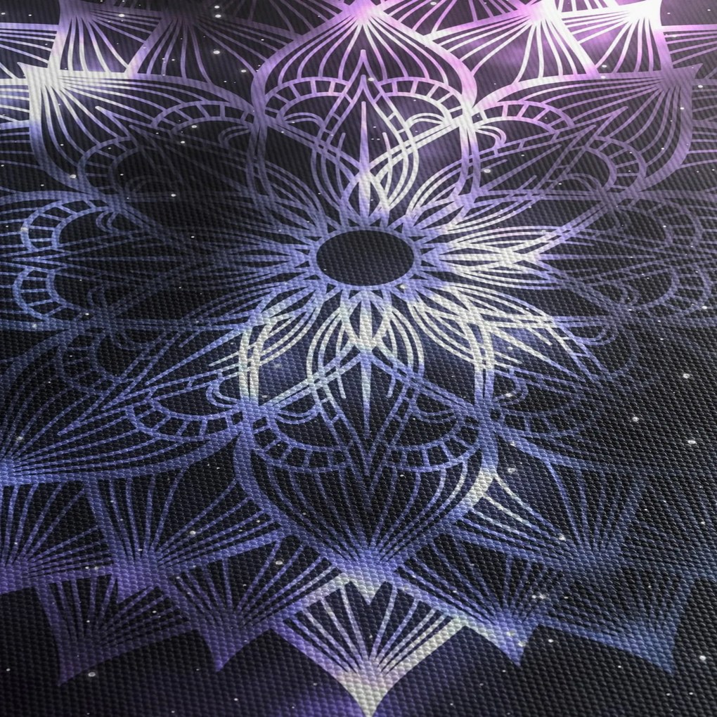 Obraz - Mandala lotosu w kosmosie (170x50 cm)