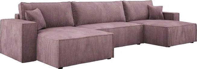 Narożnik POSO XL wolnostojący układ U z funkcją spania w tkaninie Poso 27 DomoHome