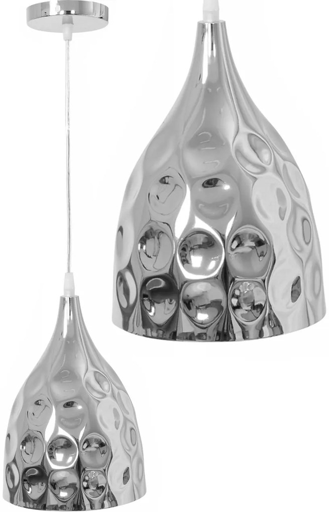 Lampa wisząca lustrzana APP278-1CP SREBRNA