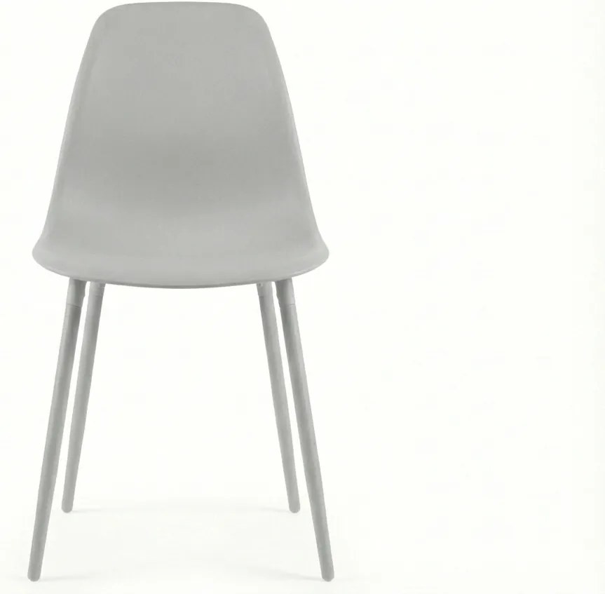 Krzesło do kuchni OSAKA plastikowe, jasnoszare