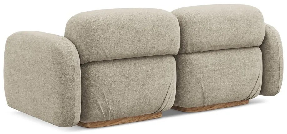 Beżowa sofa modułowa z materiału bouclé 190 cm Ailani – Makamii