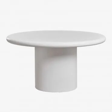 Okrągły Stół Jadalniany Z Cementu Namara Ø140 Cm & Biała - Sklum
