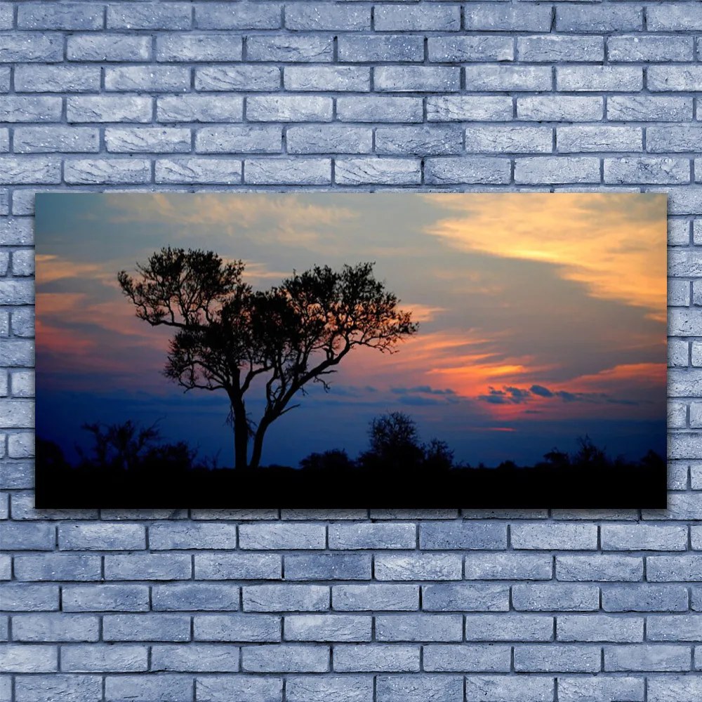 Obraz na płótnie Rozłożyste Drzewo w Polu