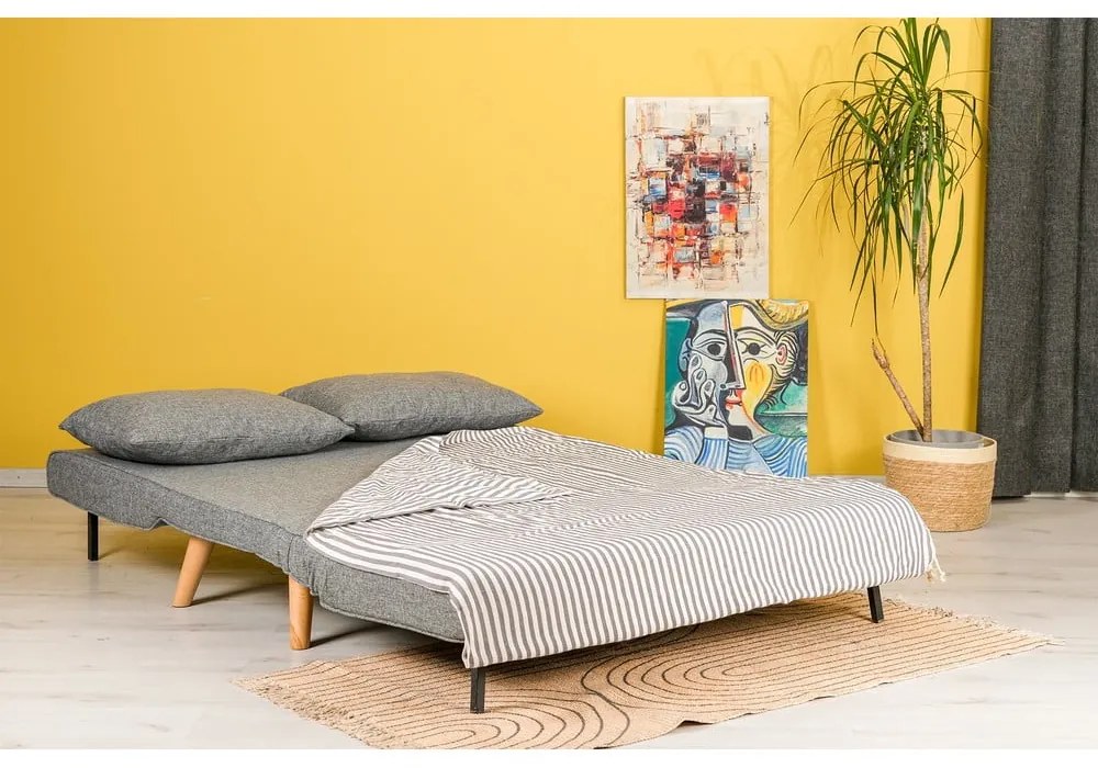 Szara rozkładana sofa 120 cm Folde – Artie