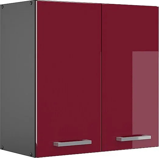 Szafka ścienna czerwony połysk 60x31x60 r-line