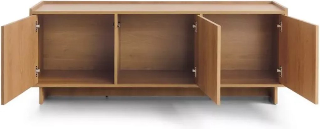 Szafka RTV Vabres 147 cm 3-drzwiowa nowoczesna komoda TV do salonu bez uchwytów