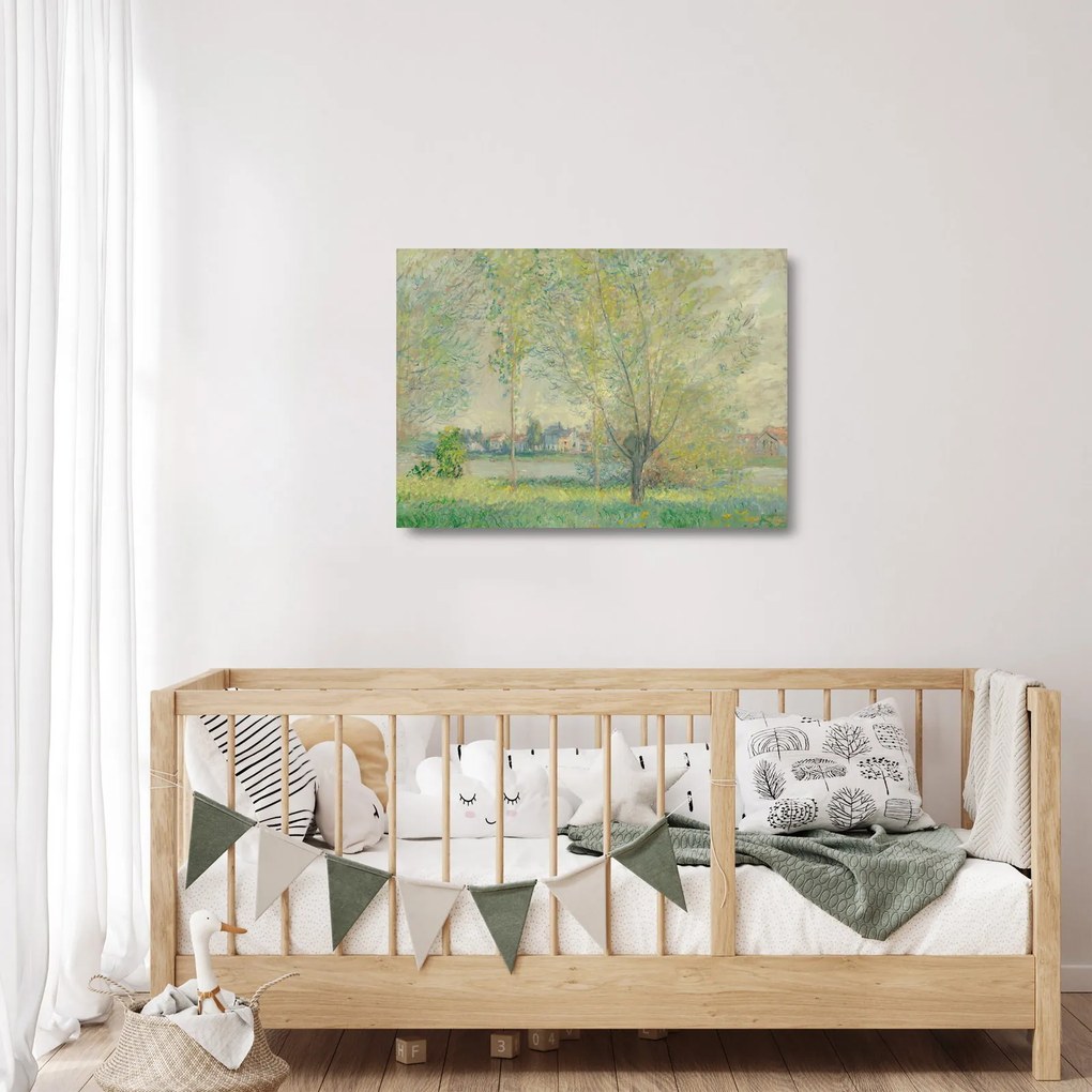 Obraz na szkle - Claude Monet, The Willows, reprodukcje (70x50 cm)