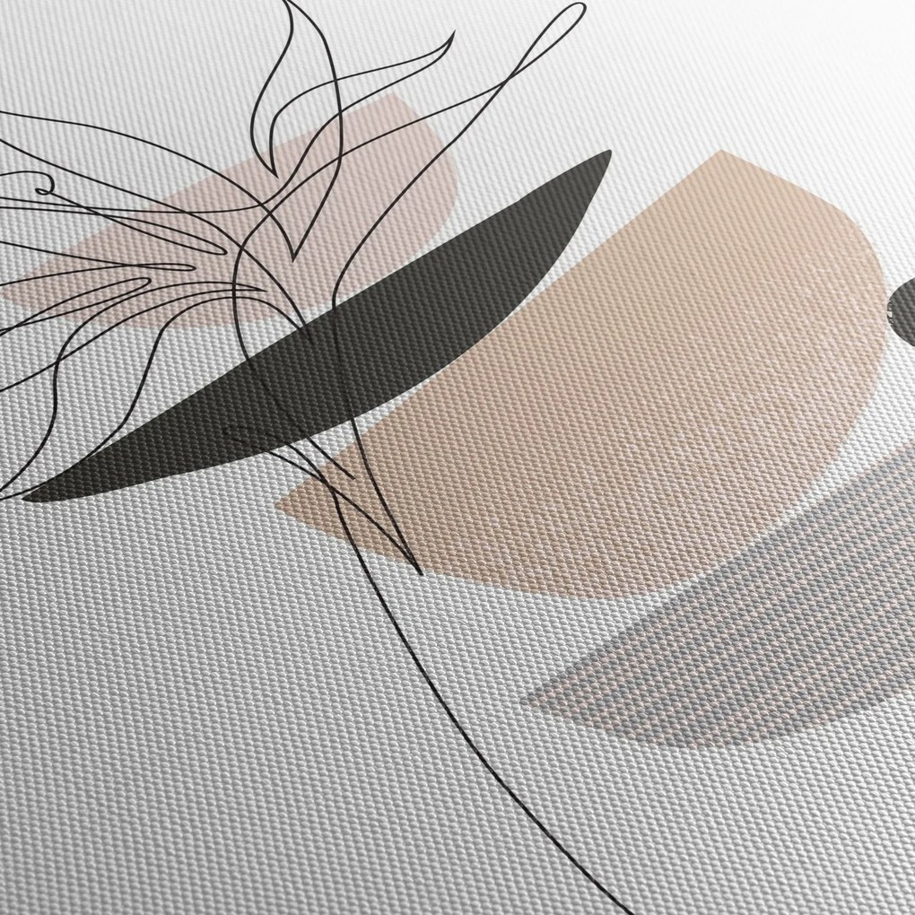 Obraz - Line art flowers N⁰1 (125x70 cm)