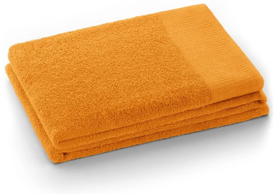 Pomarańczowy bawełniany ręcznik kąpielowy frotte 70x140 cm Amari – Restilo